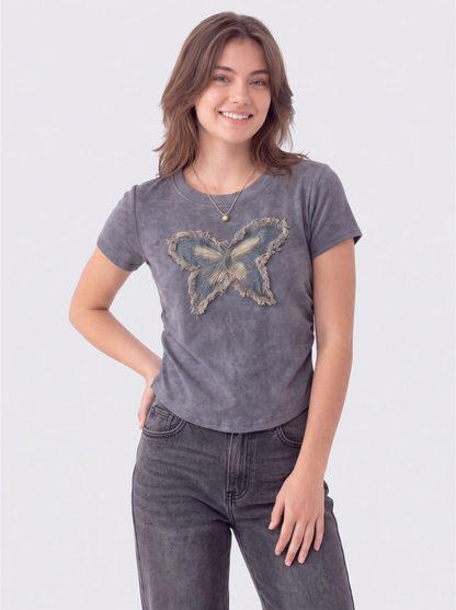 FLUTTERBY PATCH TEE